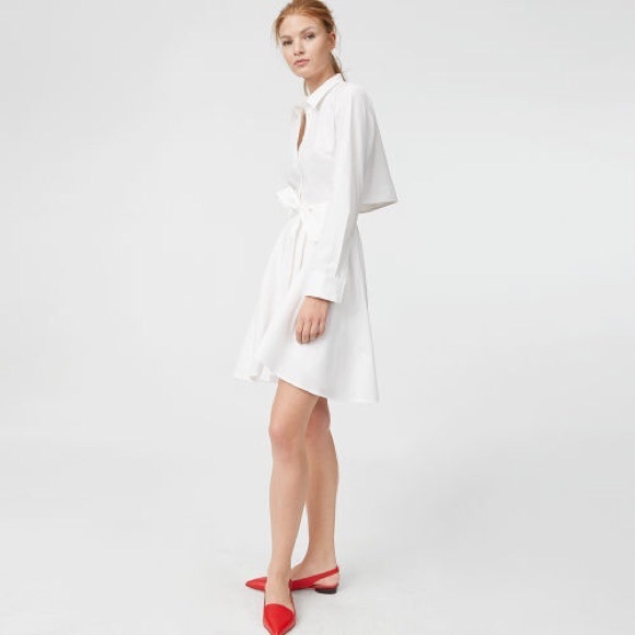 NWT Club Monaco WHITE SHIRT DRESS - Picture 2 of 4
